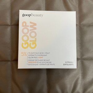 GOOPGLOW 5% Glycolic Acid Overnight Glow Peel Light 12 pack NWT